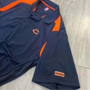 NFL Men's Navy‎ and Orange, Chicago Bears, Polo Shirt